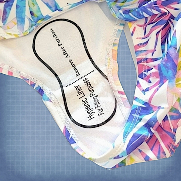 🆑️ CLEARANCE One Piece Side Ruching Rainforest Print Swimsuit Size XL - Picture 6 of 12